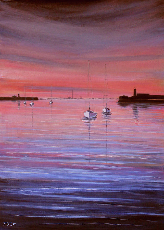 Sunset Reflections Painting by K McCoy