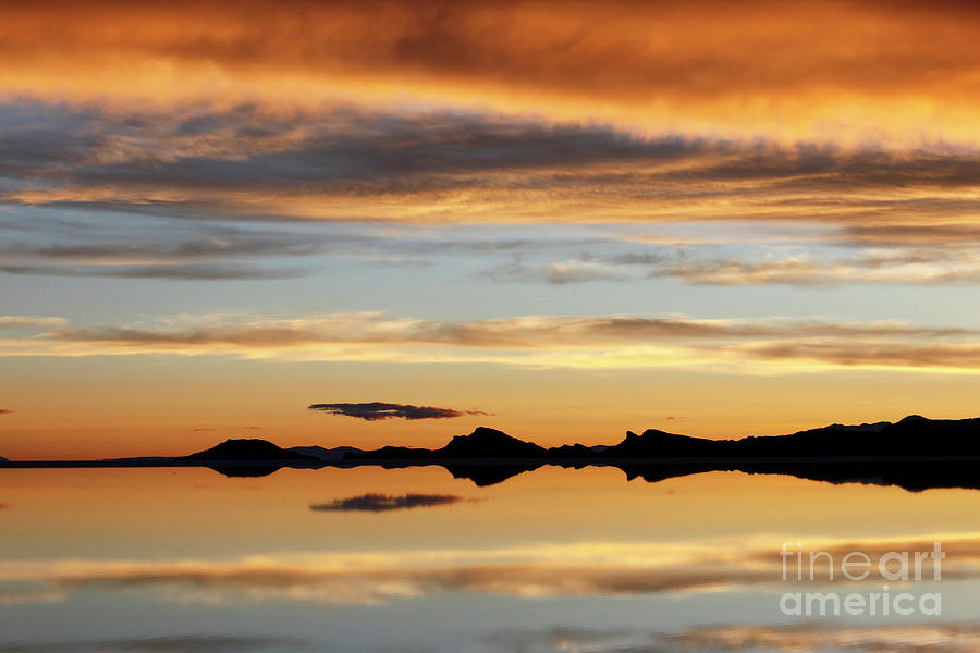 Sunset Reflections Salar de Uyuni Bolivia Photograph by James Brunker