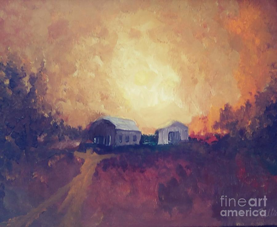 Sunset Painting by Rodger Ellingson