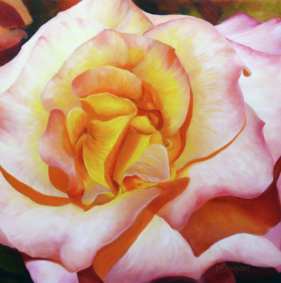 Sunset Rose Painting by Patricia Benson - Fine Art America