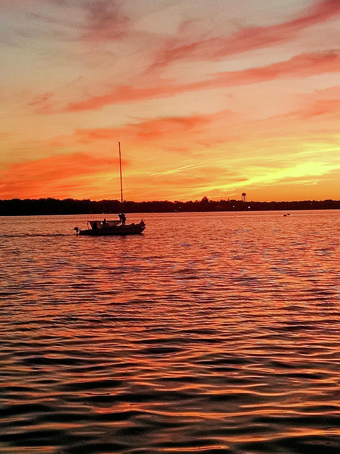 Sunset Sail Photograph by Linda Henne