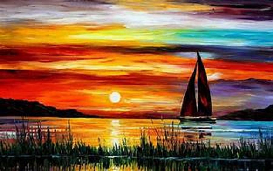 Sunset Sail Painting