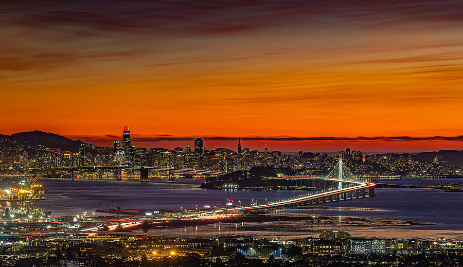 Sunset Photograph - Sunset San Francisco by Ning Lin