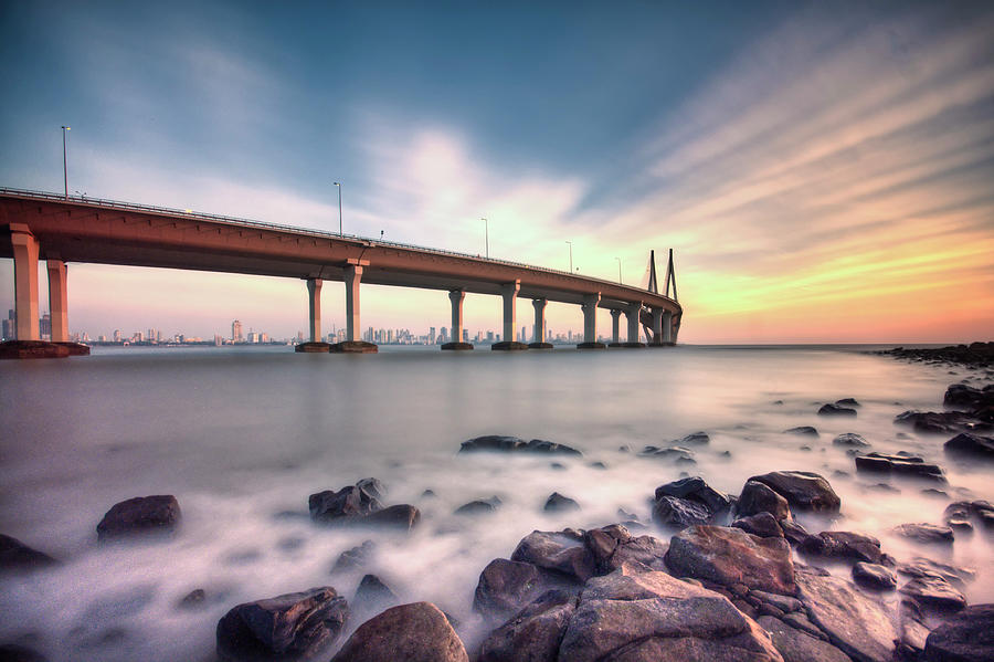Sunset - Sea Link Photograph by Brendon Fernandes - Fine Art America