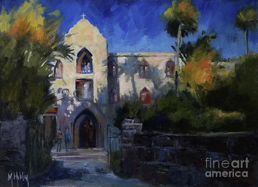 Architecture Painting - Sunset Shadows by Mary Hubley