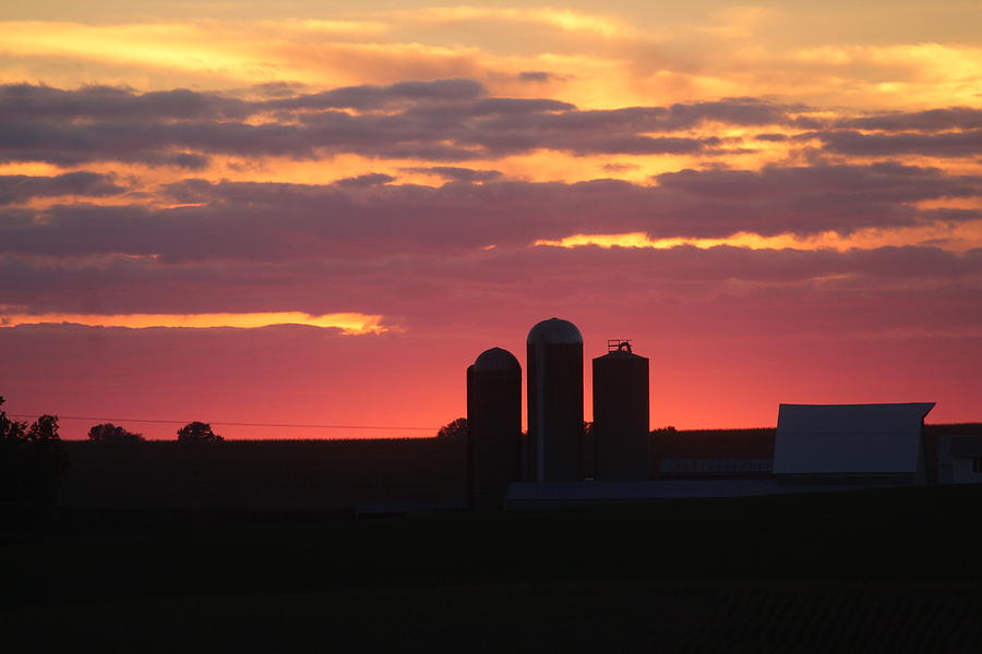 Sunset Photograph - Sunset Silos by Callen Harty Sunset Photograph - Sunset Silos by Callen Harty