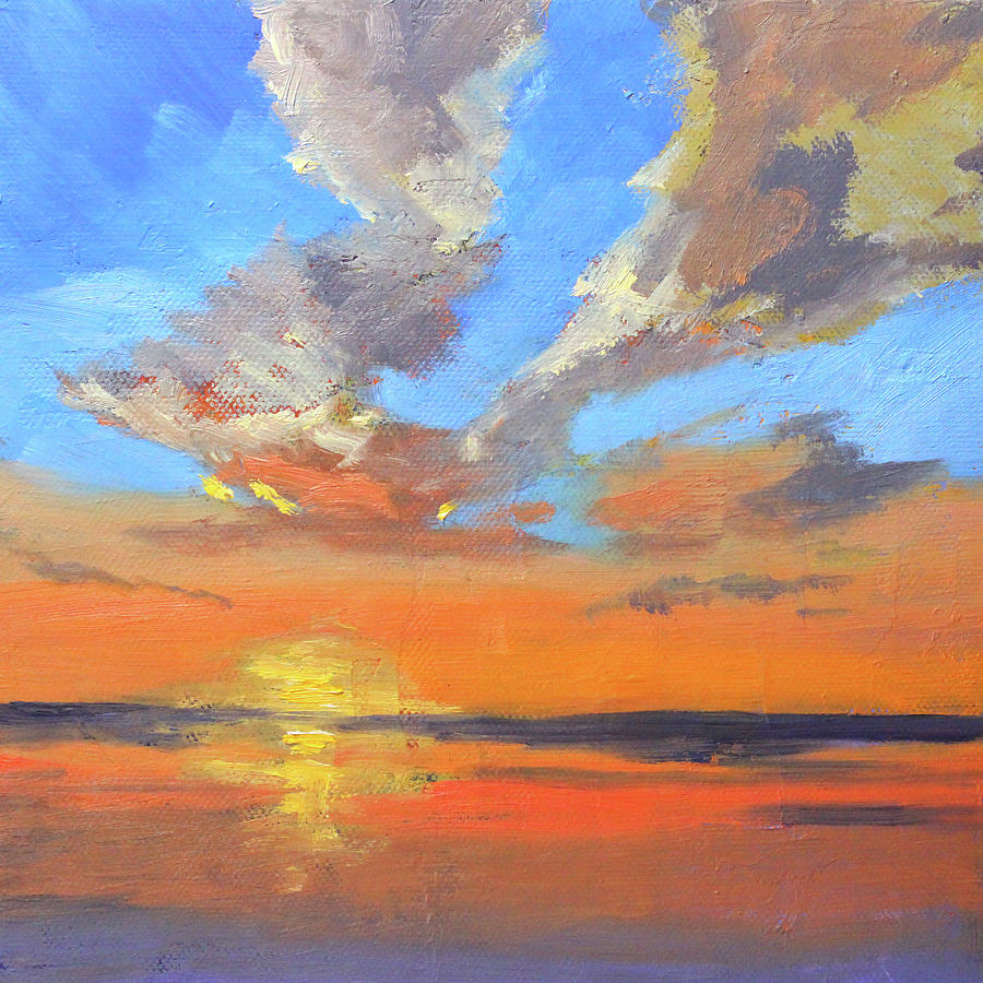 sunset sky painting