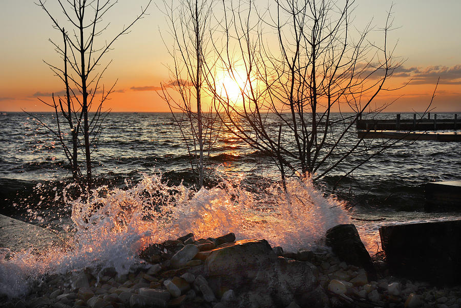 Sunset Splash 2 Photograph by David T Wilkinson