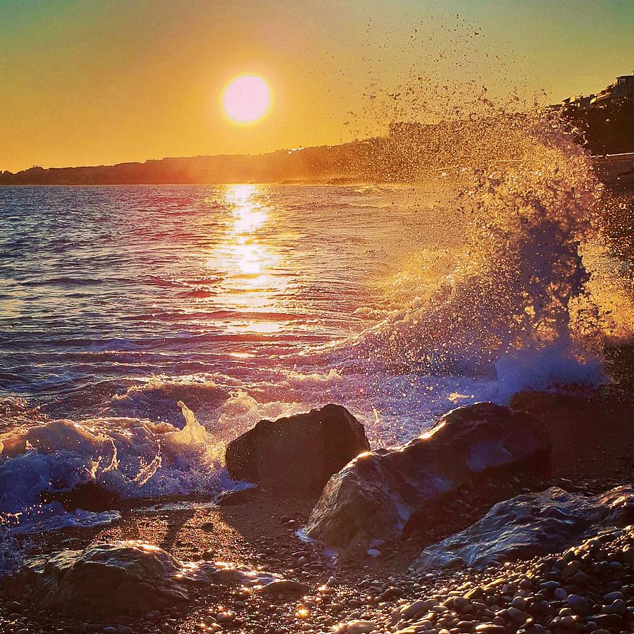 Sunset Splash Photograph by Andrea Whitaker