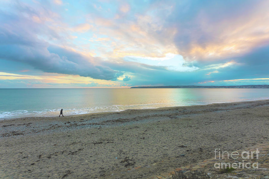Sunset Photograph - Sunset Stroll at Mounts Bay by Terri Waters