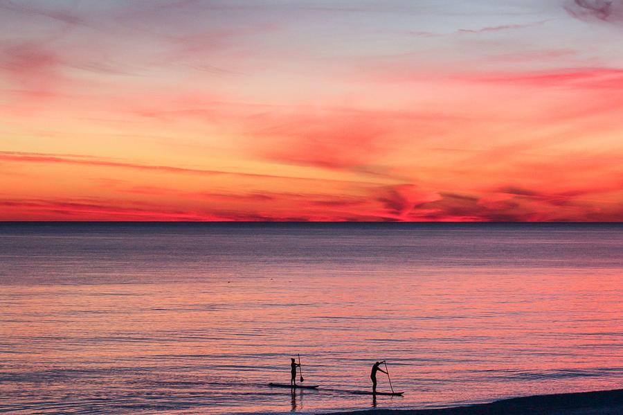 Sunset Photograph - Sunset SUP by Jason Ellis