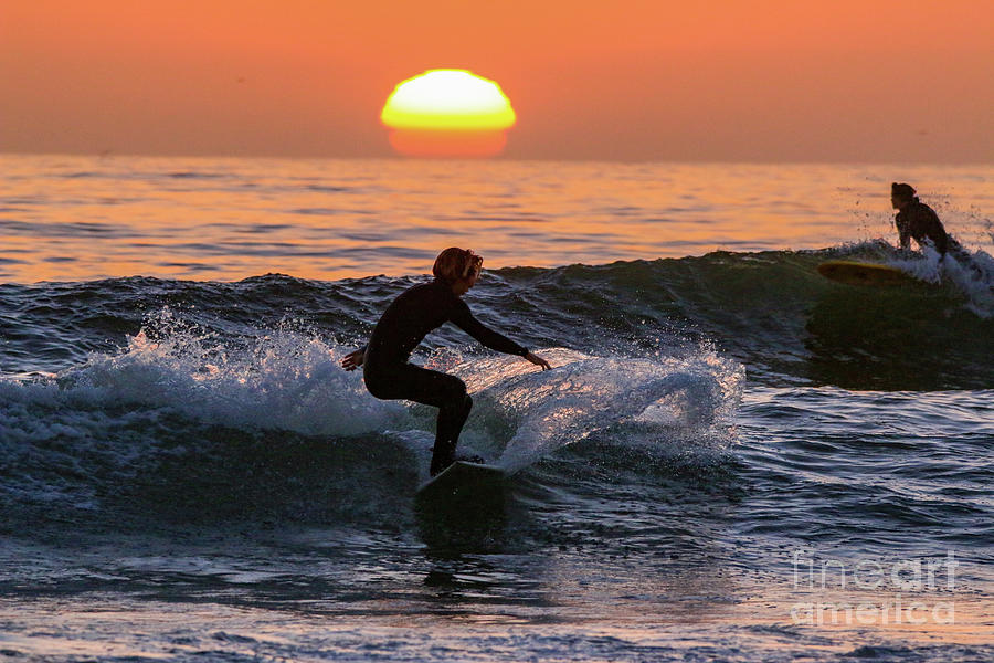 Sunset Surfers 3189 Photograph by Craig Corwin