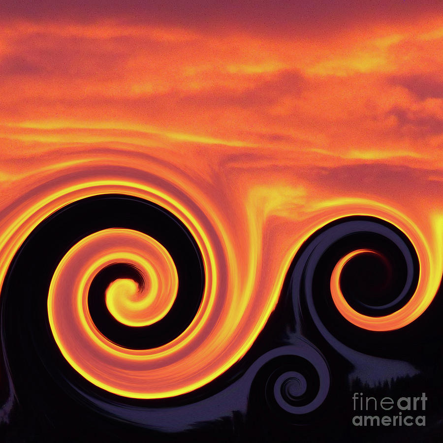 Sunset Swirls Photograph