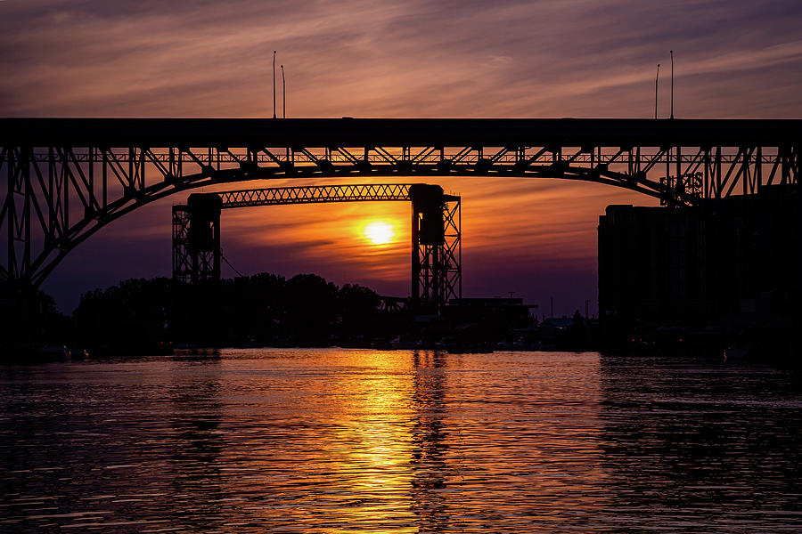 Sunset Through The Bridges Photograph by Dale Kincaid