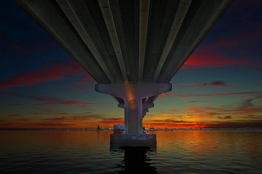 Sunset Under the Bridge by Roy Thoman Sunset Under the Bridge by Roy Thoman