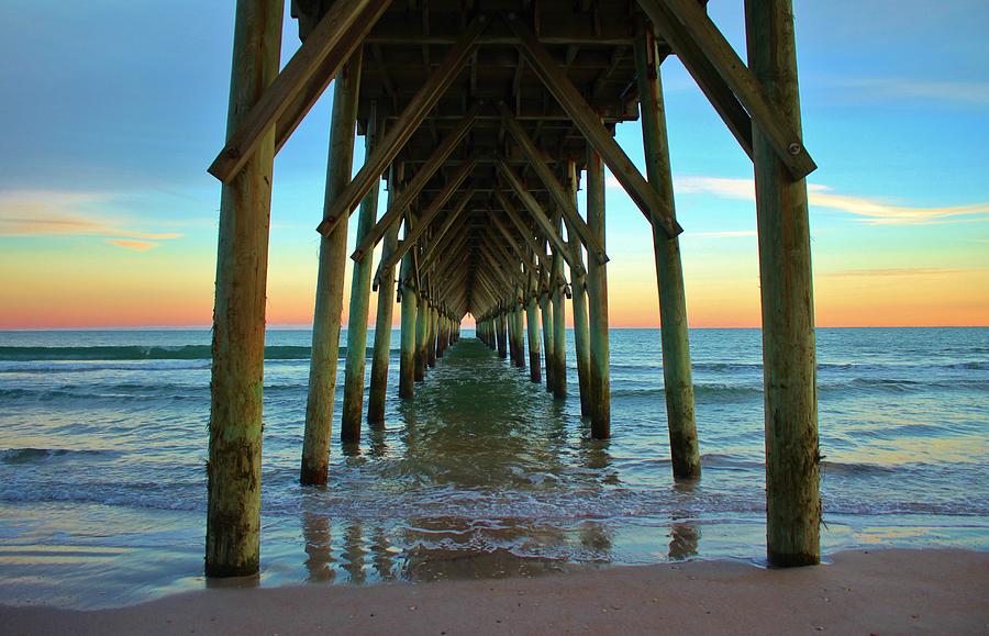 Sunset Under The Pier Photograph by Cynthia Guinn