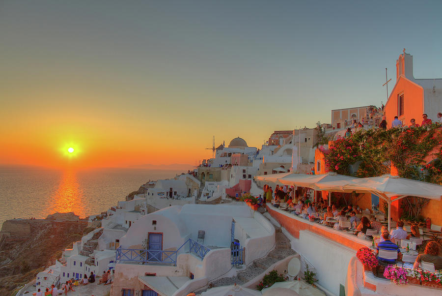 Sunset View From In Santorini Photograph by Alexandros Photos
