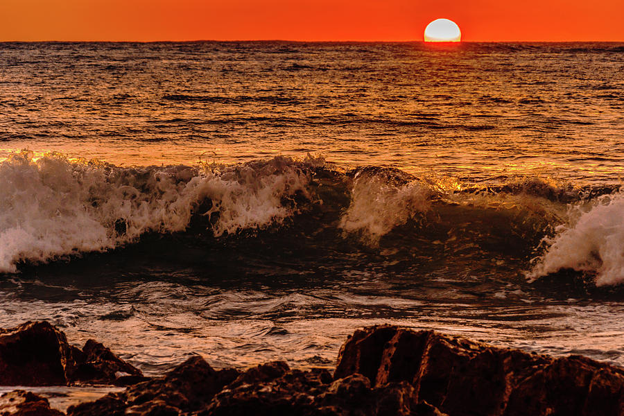 Sunset Wave Photograph by John Bauer