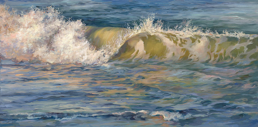 Nature Painting - Sunset Wave by Laurie Snow Hein
