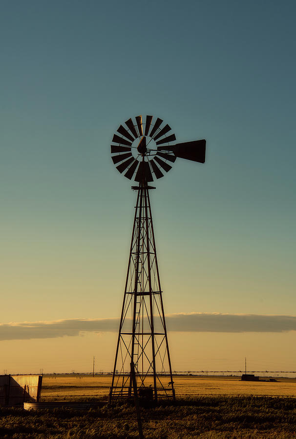 Sunset Windmill Photograph