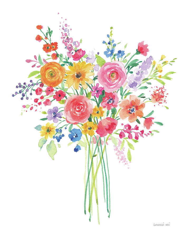 Flower Painting - Sunshine Flowers by Danhui Nai