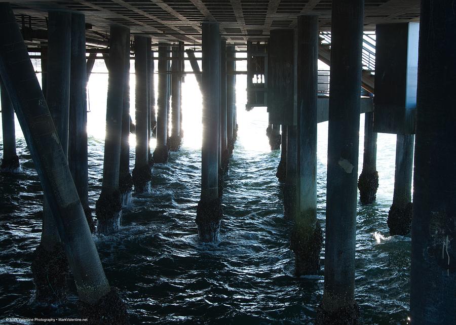 Sunshine under the Santa Monica Pier Photograph by Mark Valentine