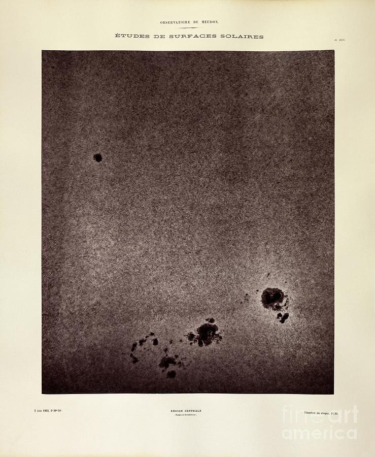 Sunspots Observed By Janssen Photograph by Royal Astronomical Society/science Photo Library