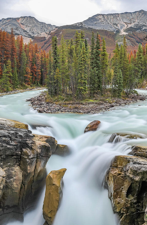 Sunwapta Falls Photograph by Dan Sproul