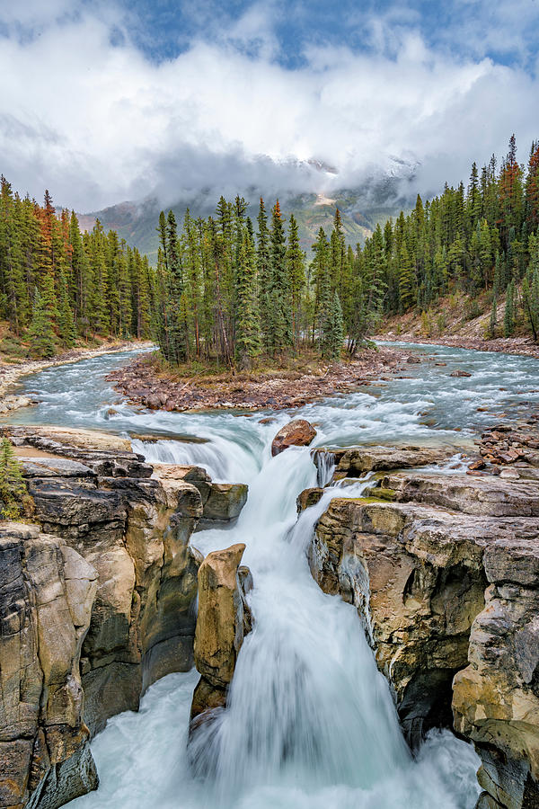 Sunwapta Falls In Jasper National Park Photograph by Jeff Foott - Fine ...