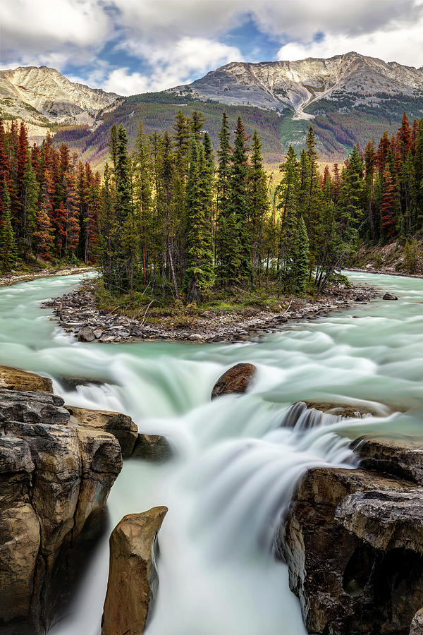 Jasper National Park Photograph - Sunwapta Falls In the Canadian Rockies by Pierre Leclerc Photography