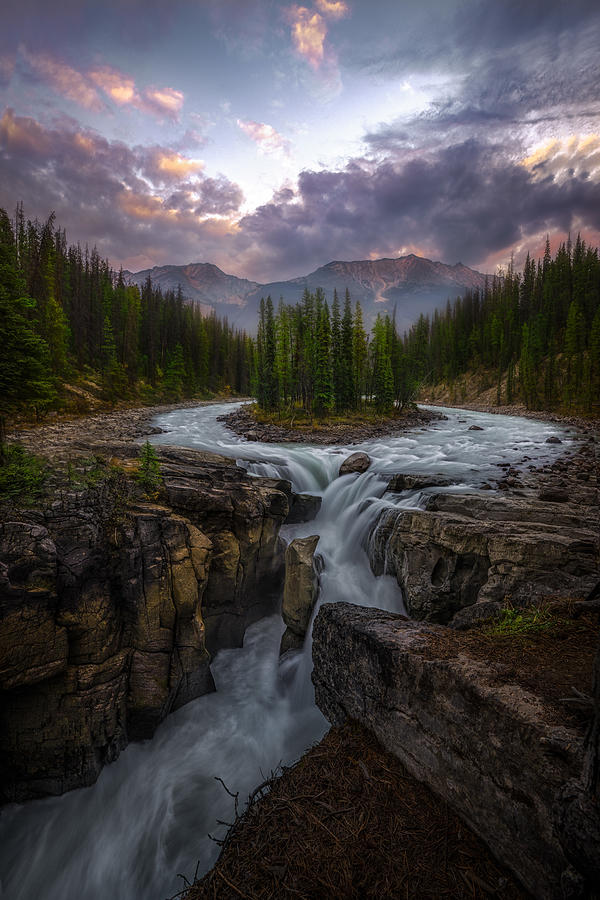 Sunwapta Falls Photograph by Ti Wang - Pixels