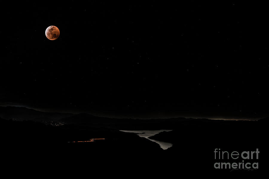 Super Blood Wolf Moon Eclipse Over Lake Casitas at Ventura County, California by John A Rodriguez Super Blood Wolf Moon Eclipse Over Lake Casitas at Ventura County, California by John A Rodriguez