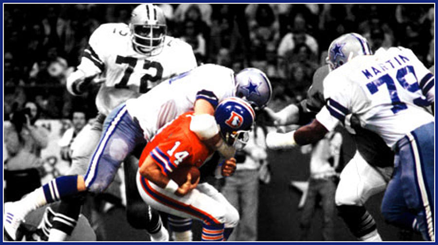 Super Bowl 12 M V P Randy White and Harvey Martin Mixed Media by Jas Stem -  Pixels