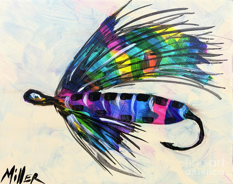Fishing Fly Painting - Super Fly I by Tracy Miller Fishing Fly Painting - Super Fly I by Tracy Miller