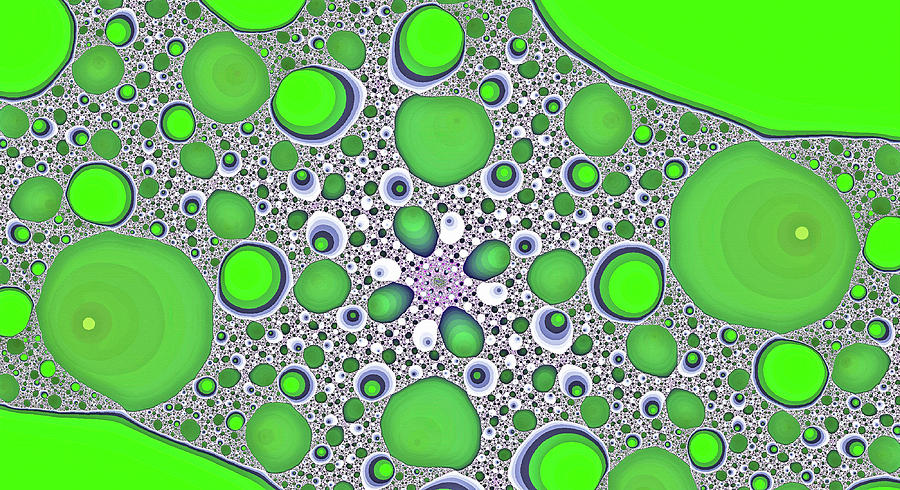 Super Green Moonscape Abstract Fine Art Digital Art by Don Northup