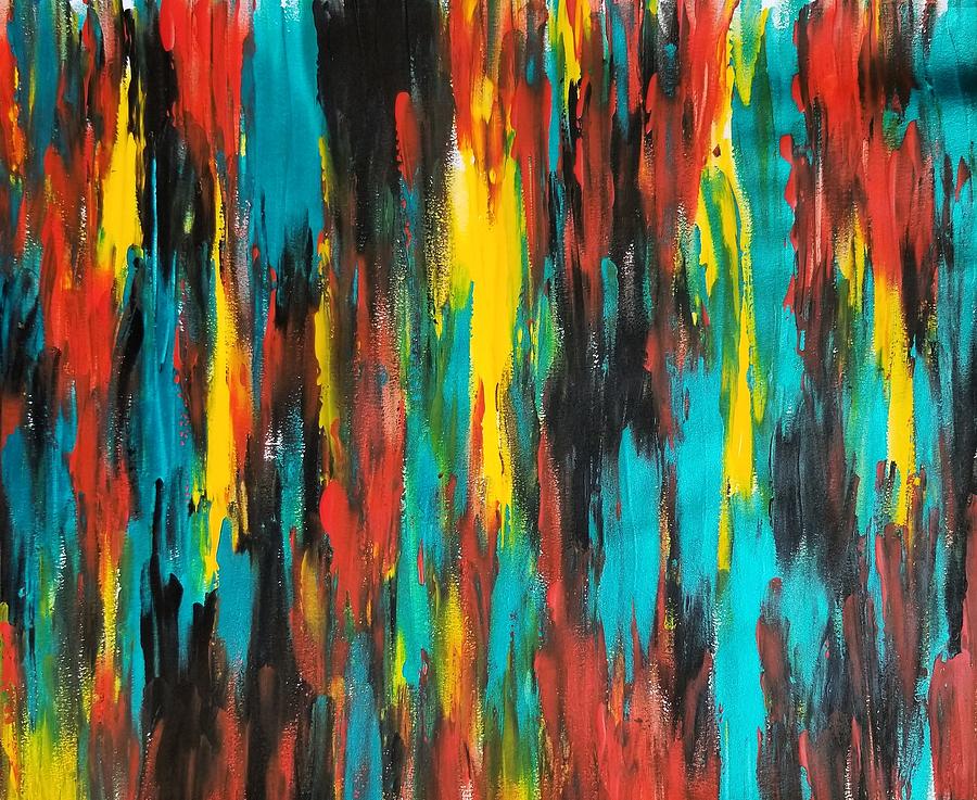 Abstract Painting - Super Power For Hire by Kamelyta Noor