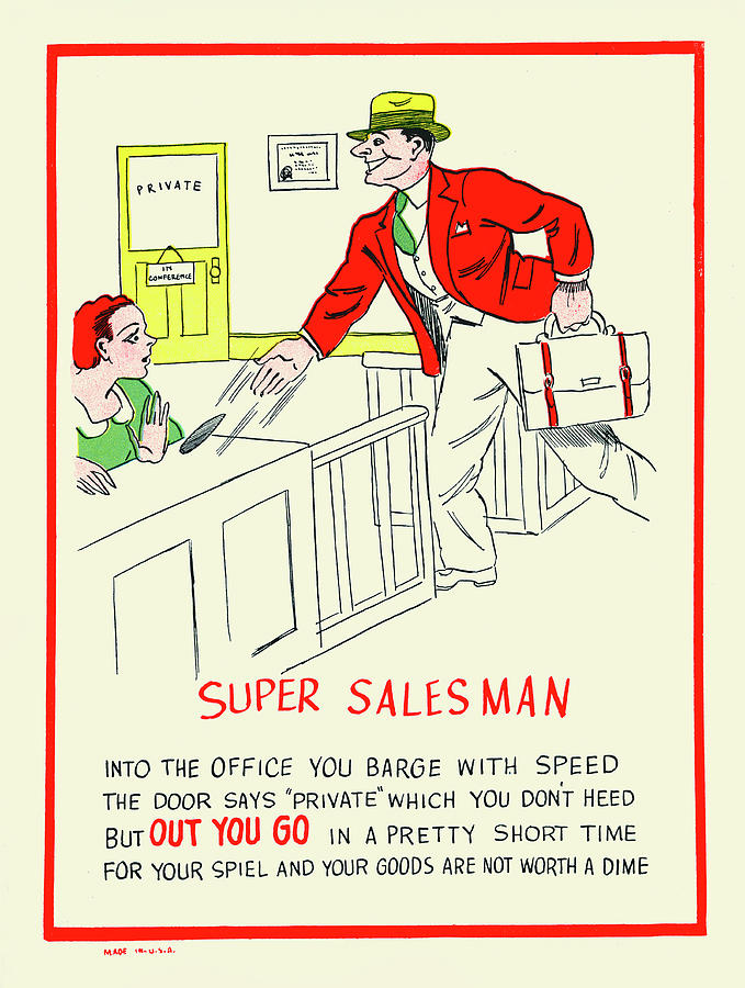 Super Salesman Painting by Unknown Fine Art America