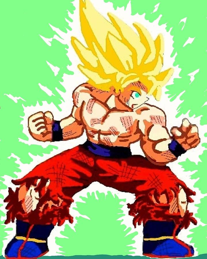 Super Sayajin Goku Digital Art by Jason Patino - Pixels