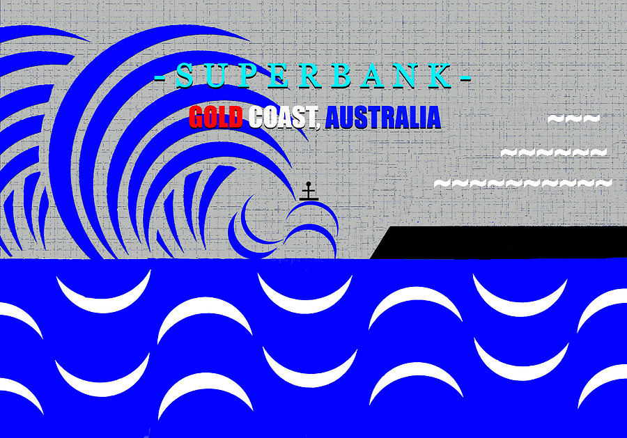 Superbank Gold Coast Australia surfing art Digital Art by David Lee Thompson