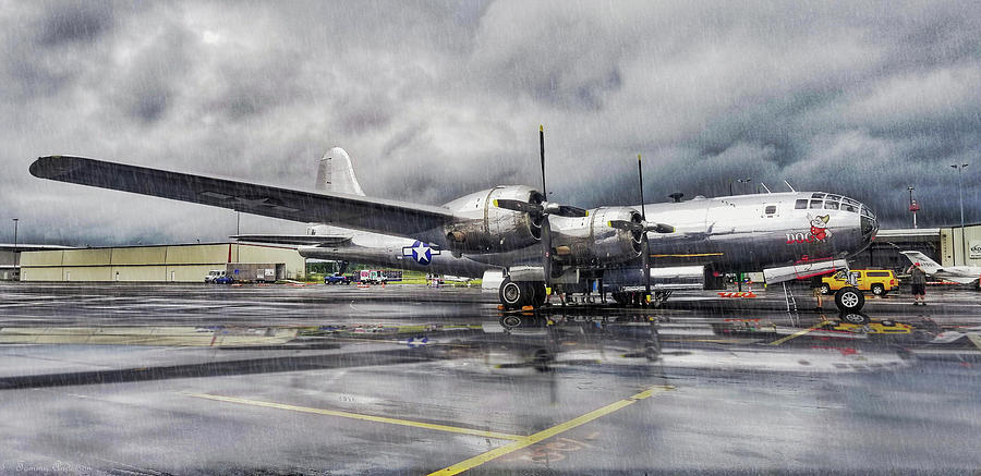 Madison Photograph - Superfortress in the rain by Tommy Anderson