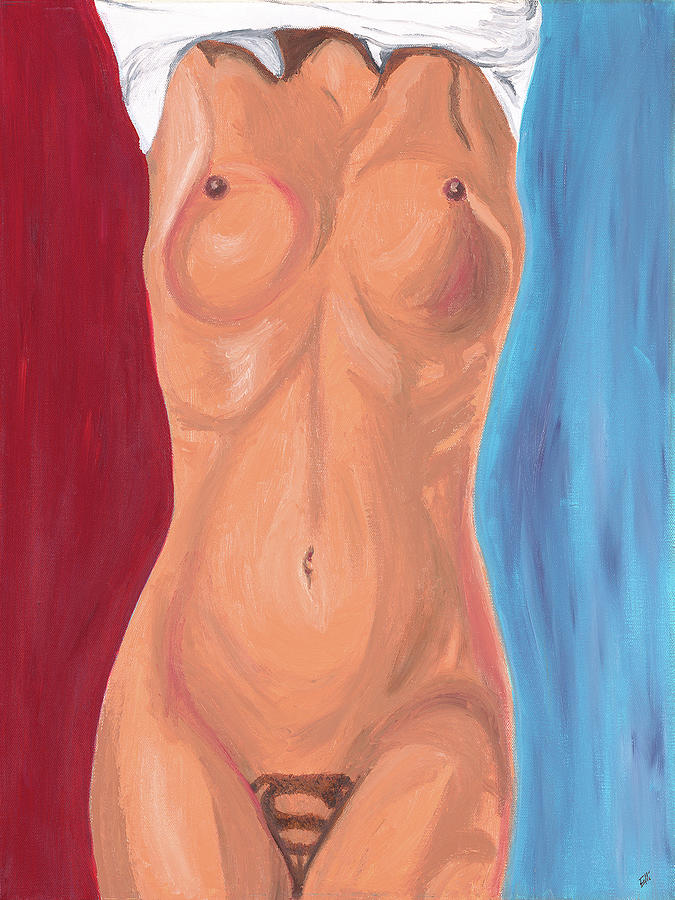 Nude Painting - Supergirl by EAK Arts