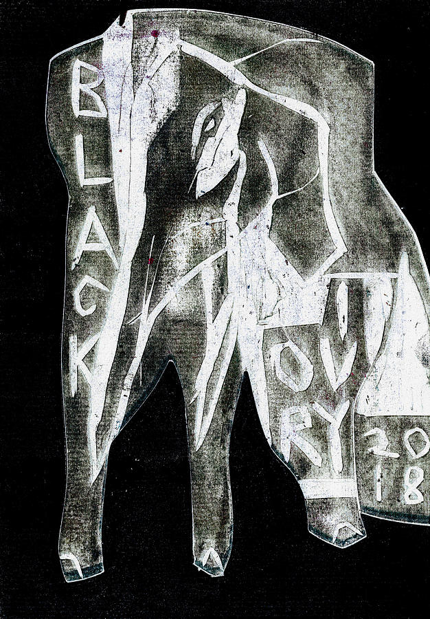 Superimposed Elephant 5 Relief by Edgeworth Johnstone