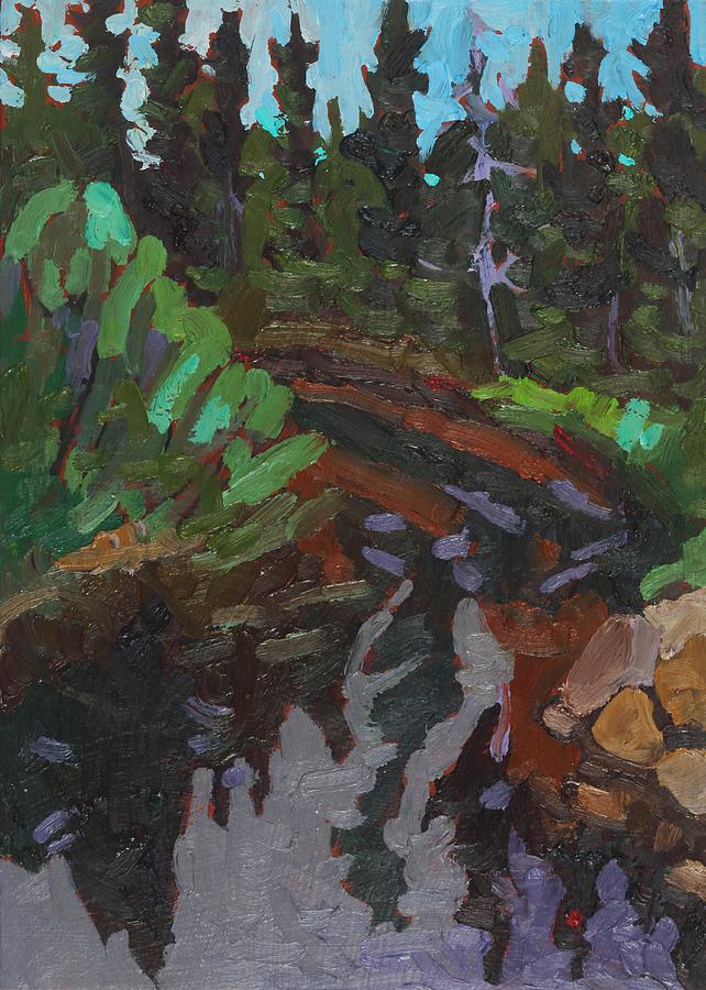 Superior Woodland River Painting by Phil Chadwick