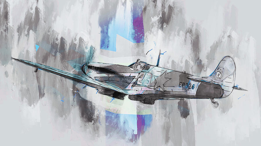 Supermarine Spitfire - 37 Painting by AM FineArtPrints