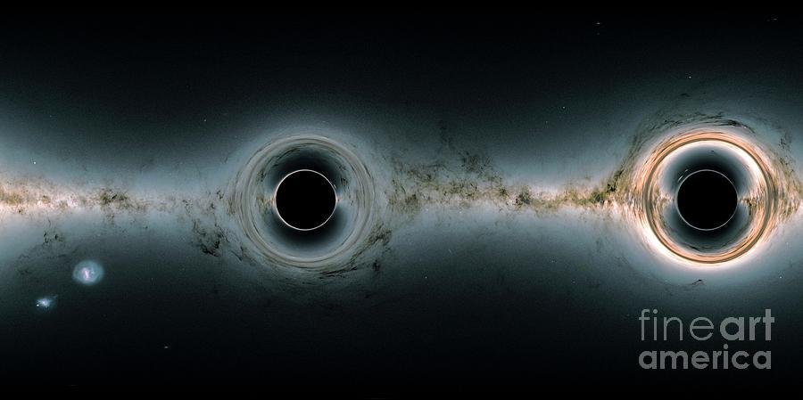 Supermassive Black Hole Binary Photograph by Nasa???s Goddard Space Flight Center/esa/gaia/dpac/science Photo Library