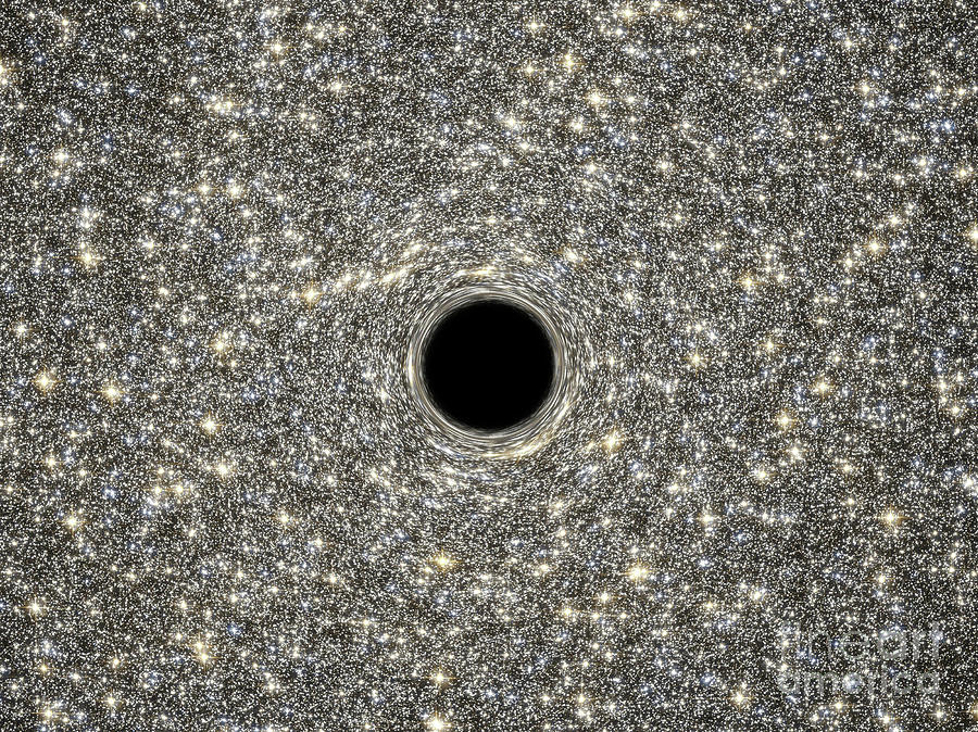 Supermassive Black Hole Photograph by Nasa Goddard/science Photo Library