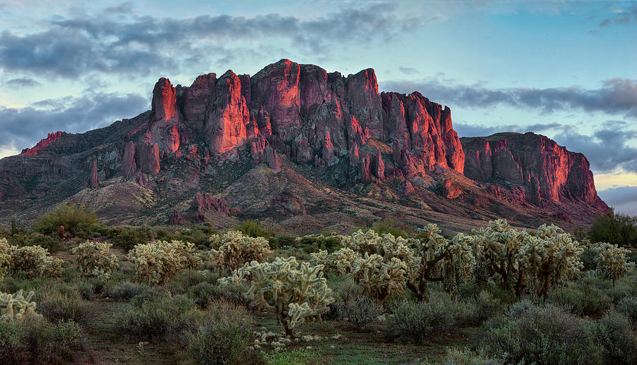 Superstition Mountains Colors Photograph by Dave Dilli