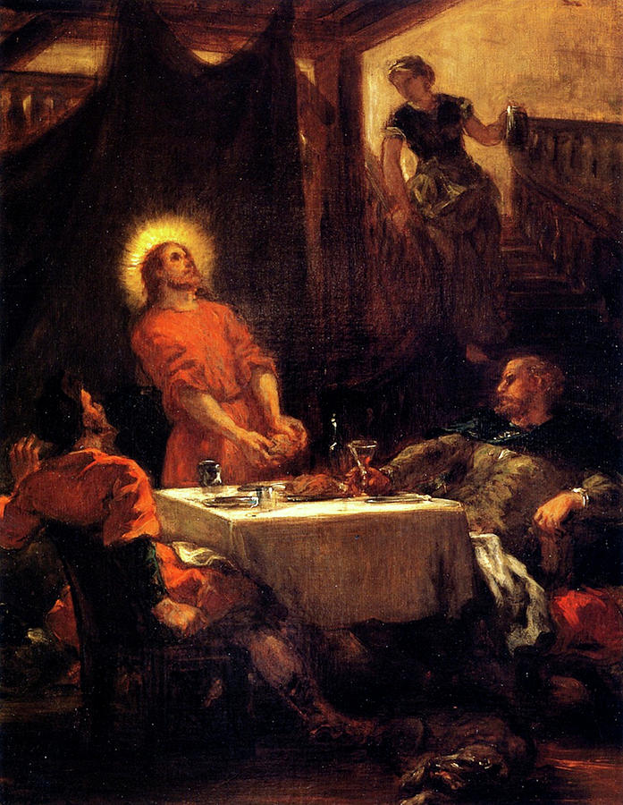 Supper at Emmaus  Painting by Eugene Delacroix
