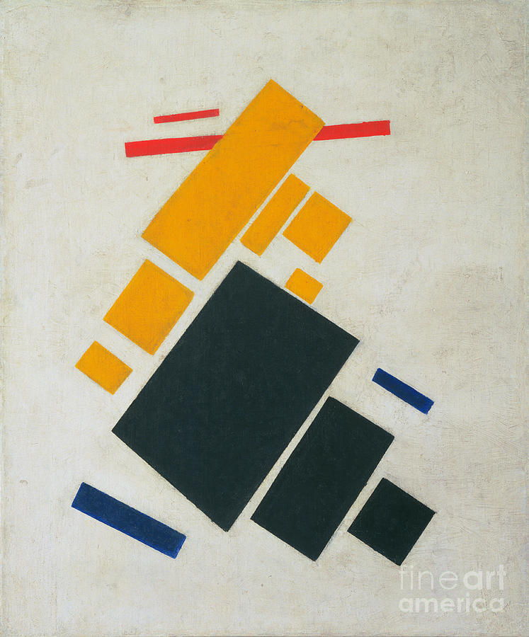 Suprematist Composition Airplane Flying Drawing by Heritage Images