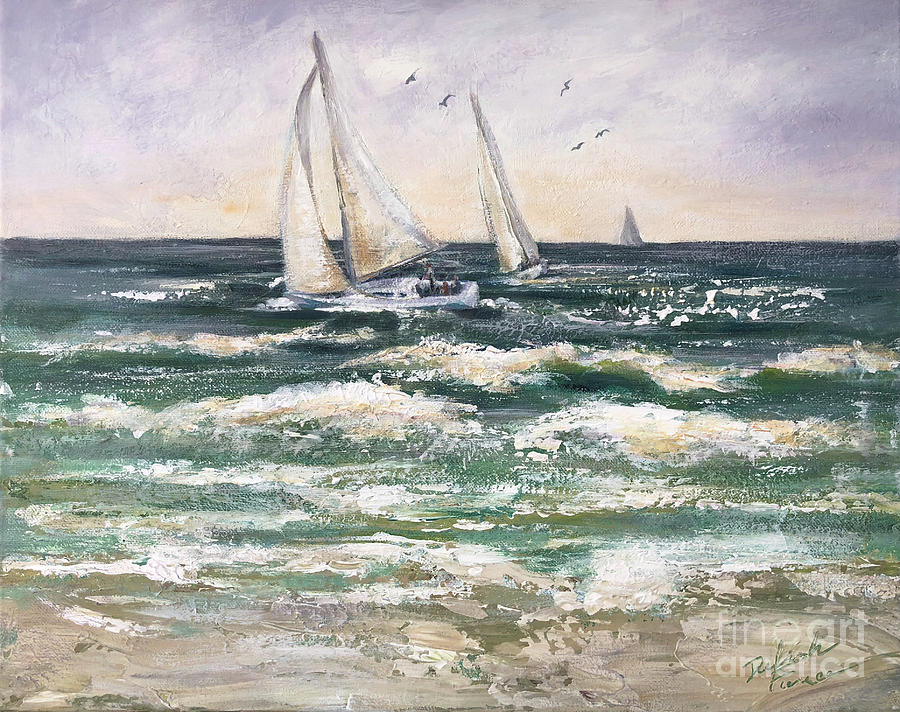 Surf and Sail Painting by Deborah Ferree